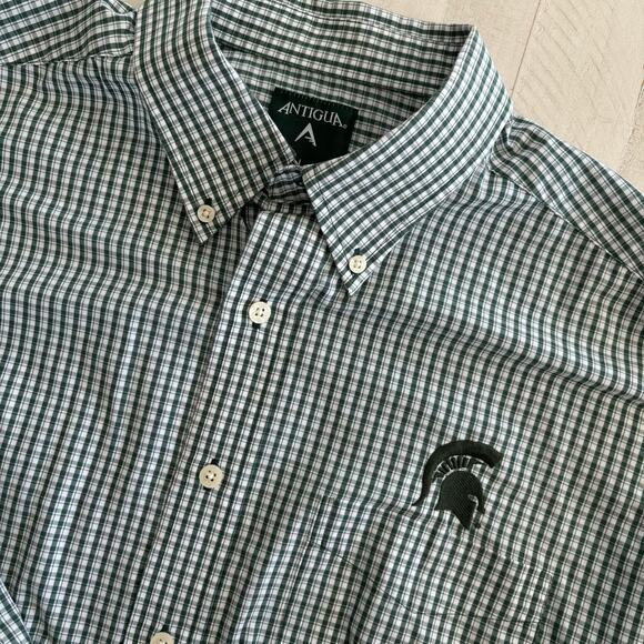 Antigua Men's Michigan State Spartans Long Sleeve Button-Down Shirt Large - Picture 1 of 5